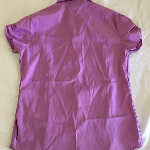 Uniti Purple Women Short-Sleeve Blouse - Dress Shirt - Small - Picture 5 of 5